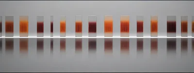 Abstract Glass Prisms With Gradient Color Reflections