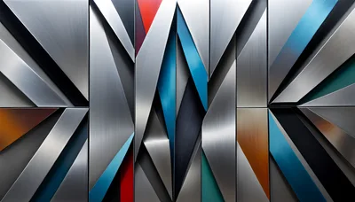 Abstract Geometric Metal Wall Art Background
