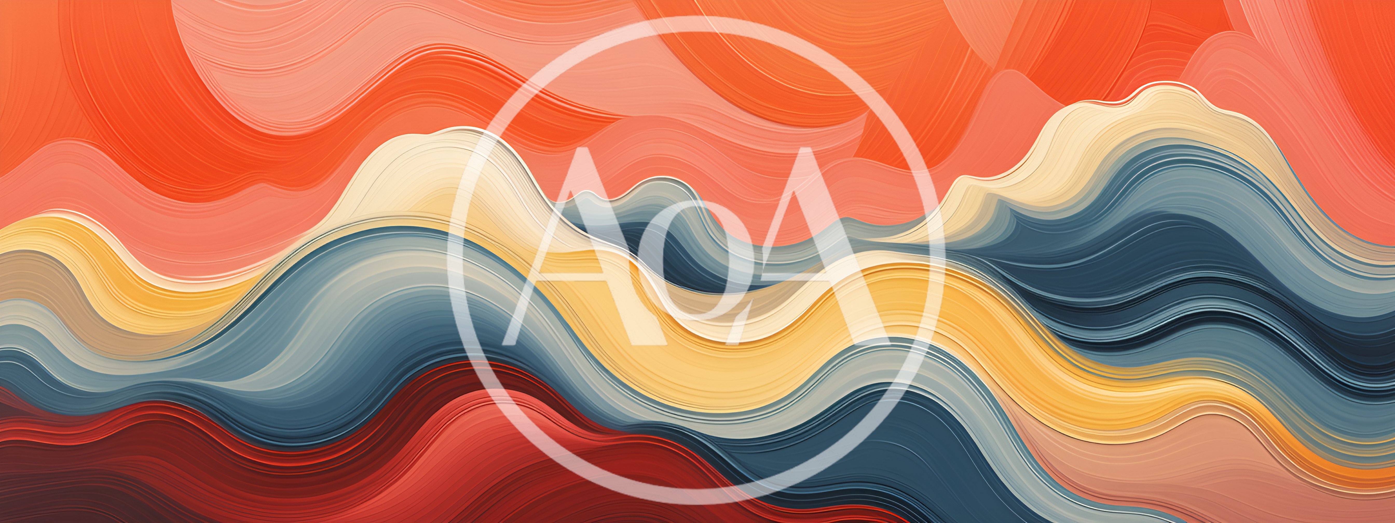 Abstract Fluid Waves With Vibrant Color Layers