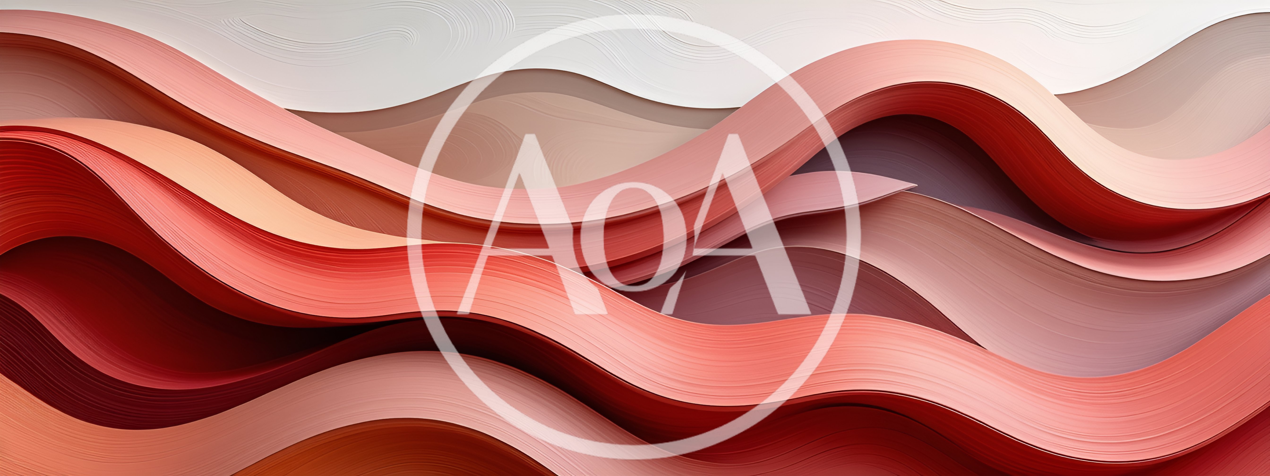 Abstract Wavy Layers in Shades of Red