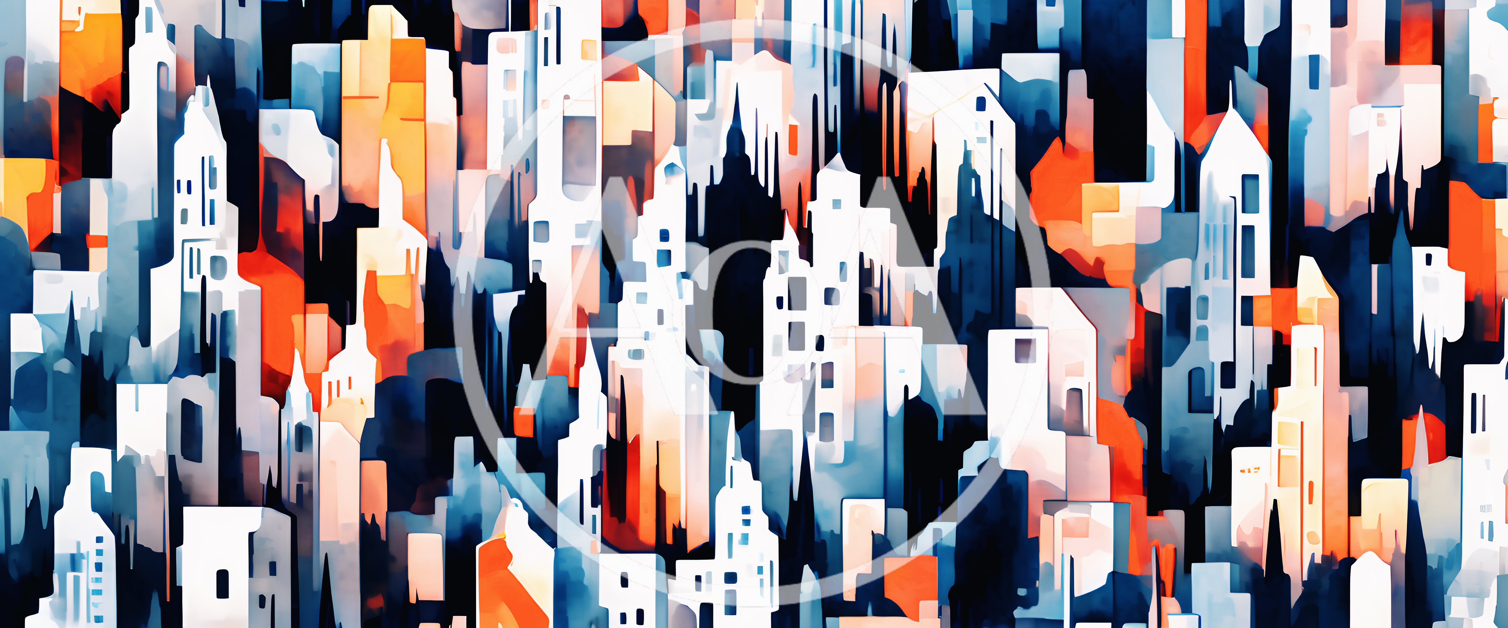 Abstract Digital Illustration Of A Modern City Skyline