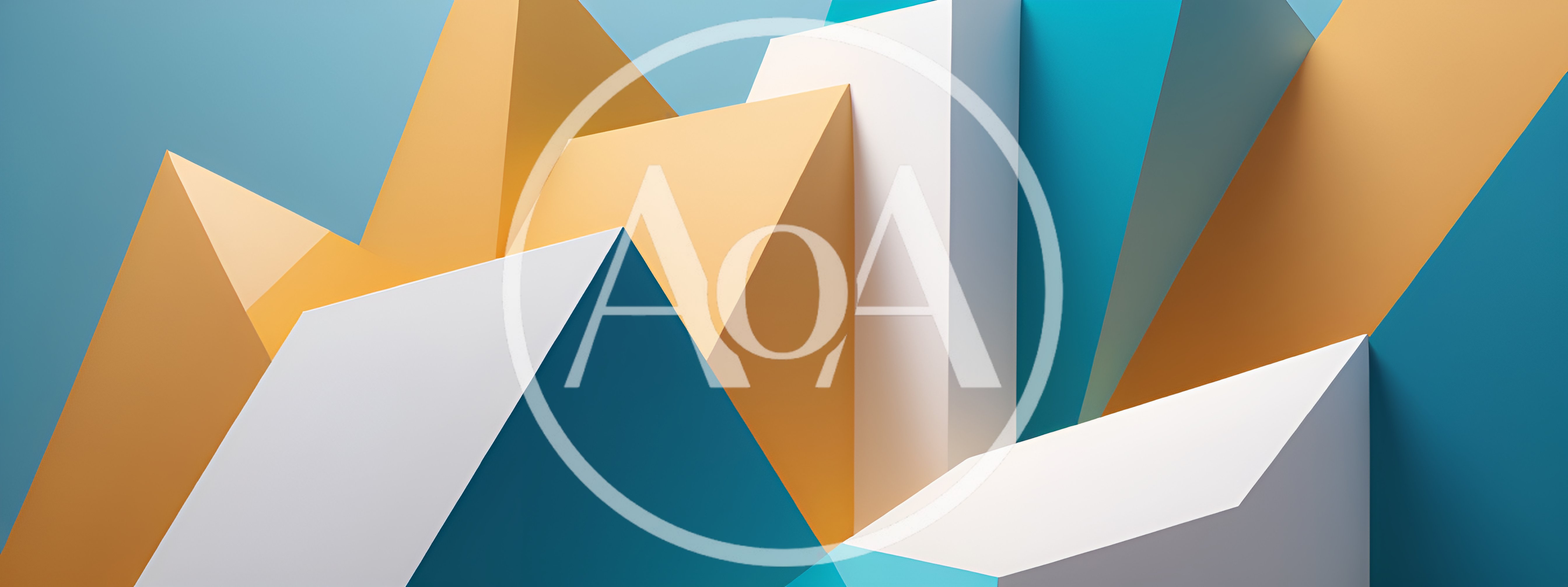 Abstract Geometric Shapes With Blue And Yellow Tones