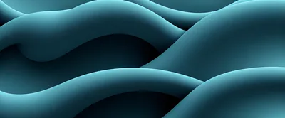 Abstract Teal Wavy 3D Background