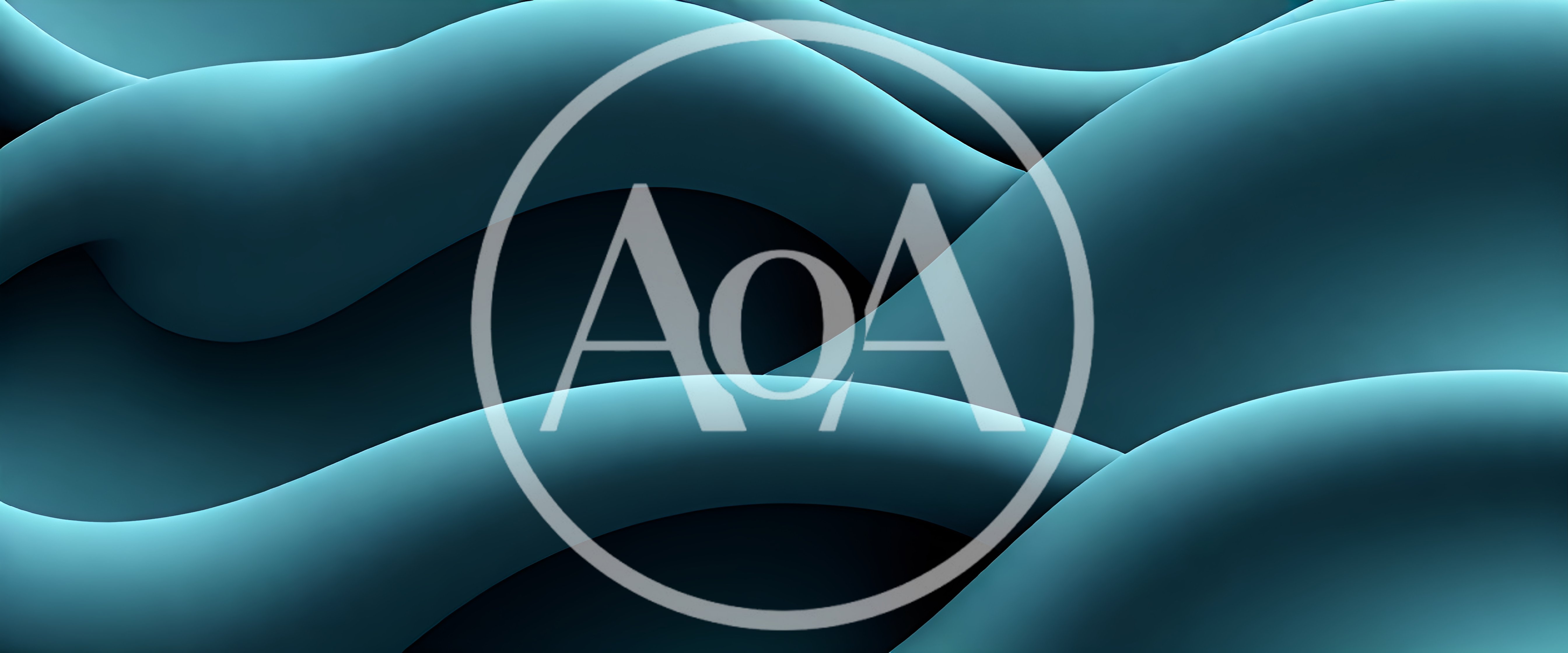 Abstract Teal Wavy 3D Background