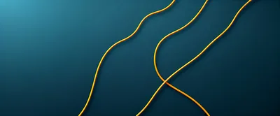 Abstract Yellow Wavy Lines On Dark Blue Background
