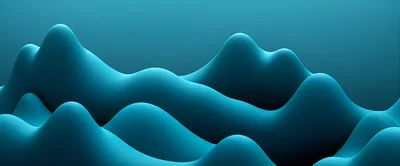 Abstract Teal Fluid Waves Background