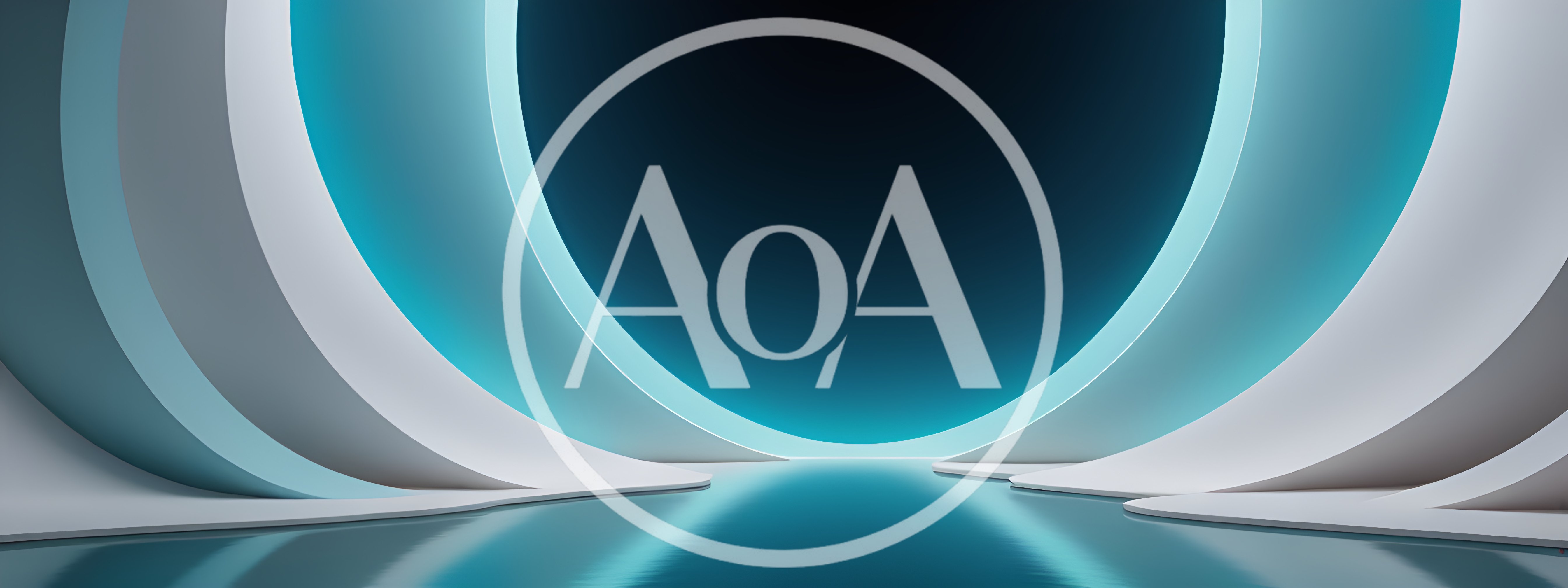 Futuristic Abstract Circular Portal With Glowing Cyan Light