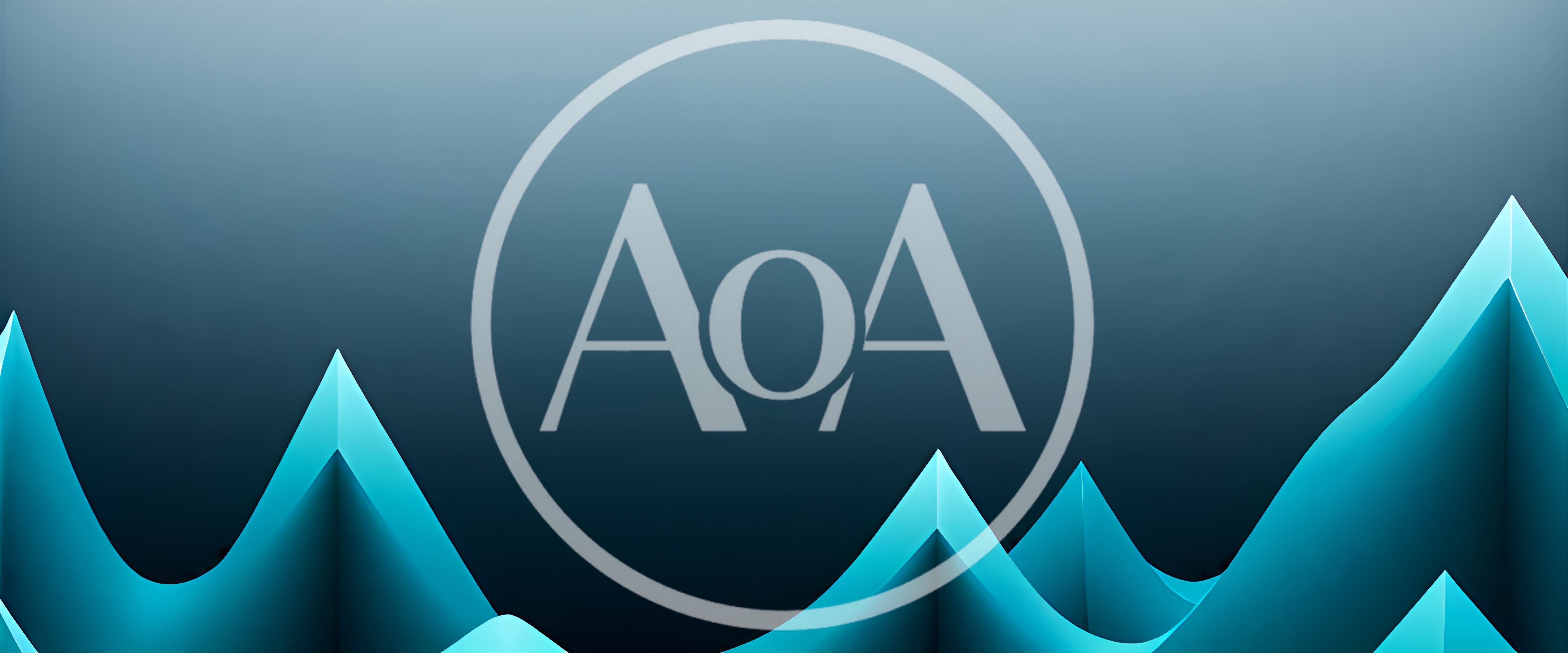 Abstract Blue Geometric Mountain Peaks Background