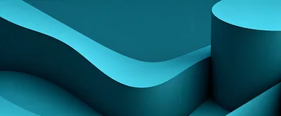 Abstract Teal 3D Geometric Shapes Background