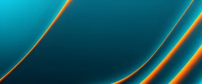 Abstract Background With Glowing Orange And Teal Curves