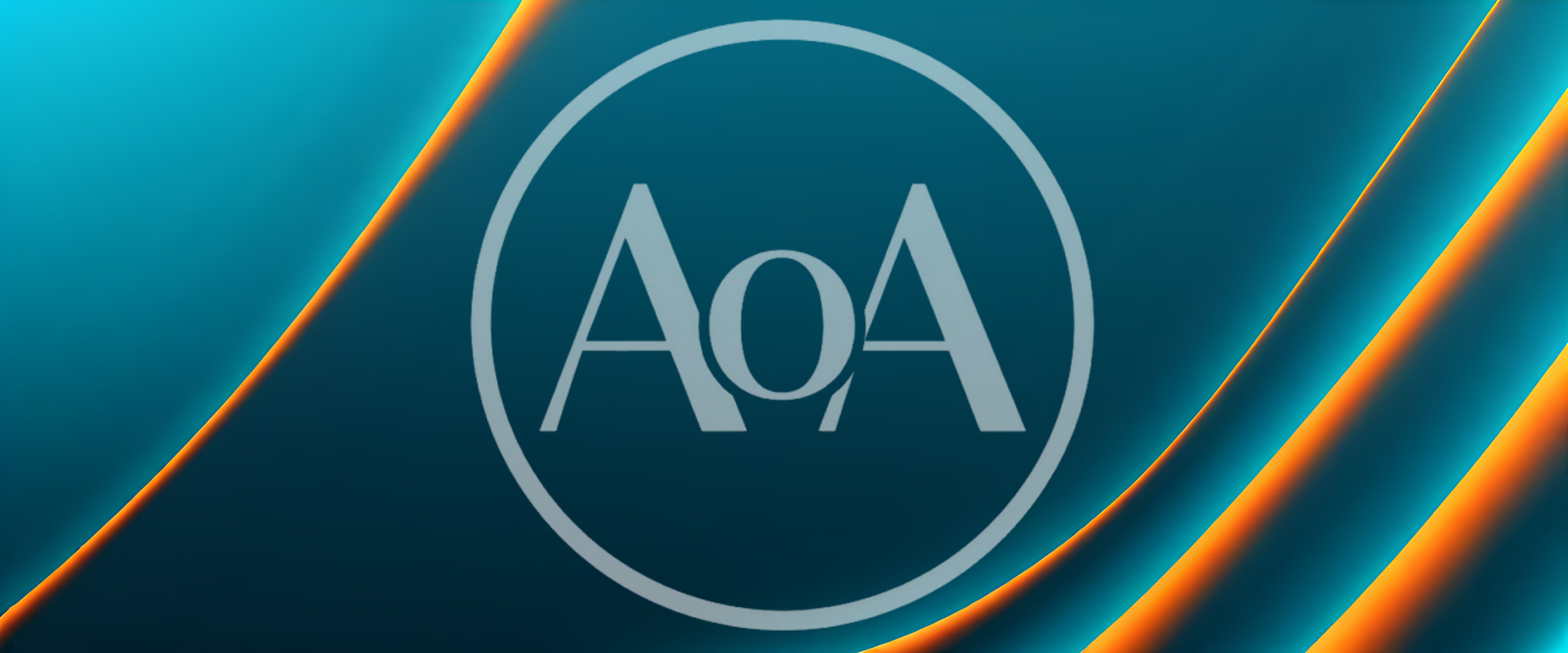 Abstract Background With Glowing Orange And Teal Curves