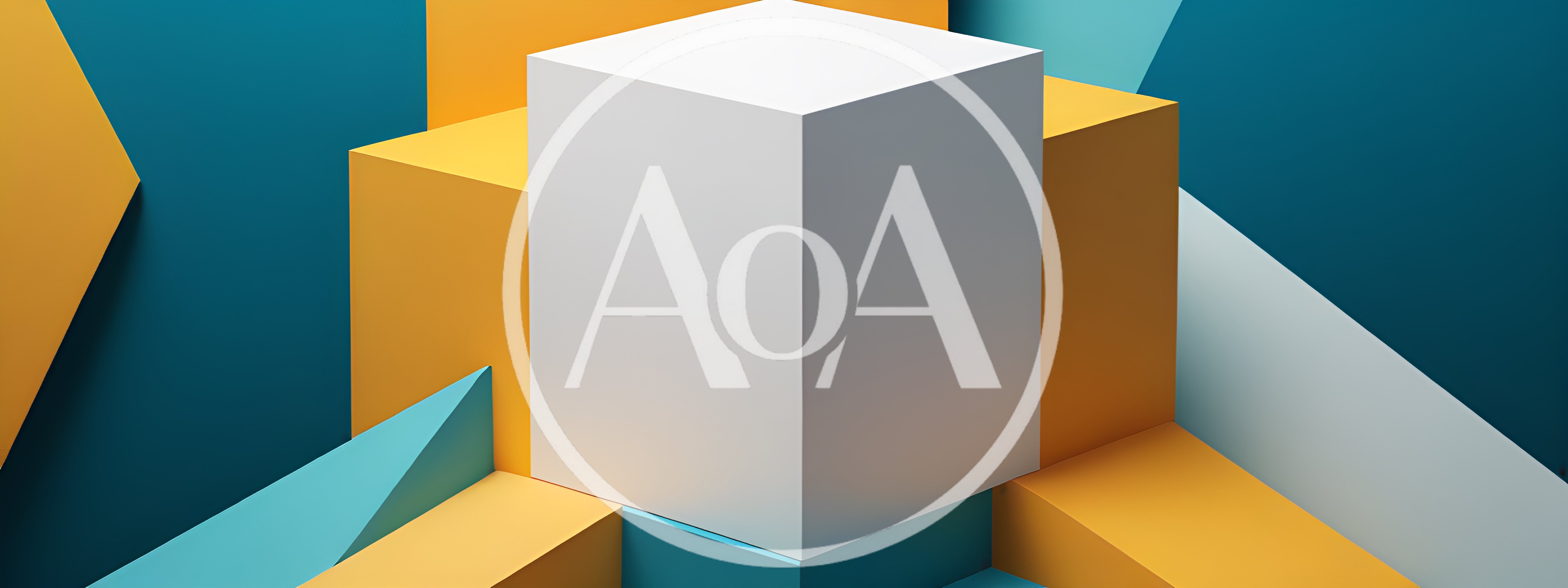 Abstract 3D Geometric Shapes With White Cube Center