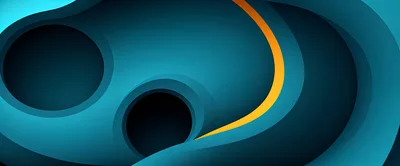 Abstract Blue And Orange Curved Layered Background