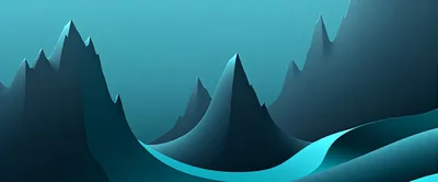 Abstract Minimalist Mountain Landscape Digital Illustration