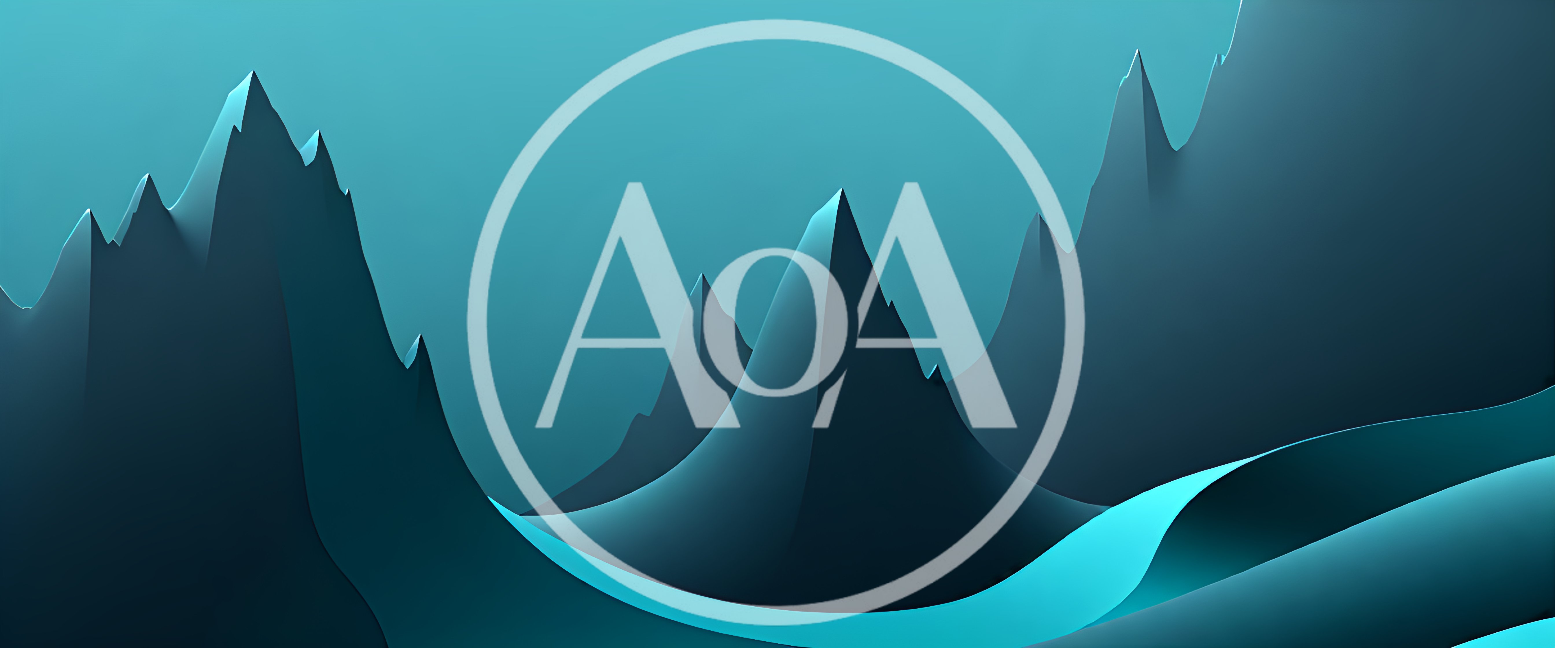 Abstract Minimalist Mountain Landscape Digital Illustration