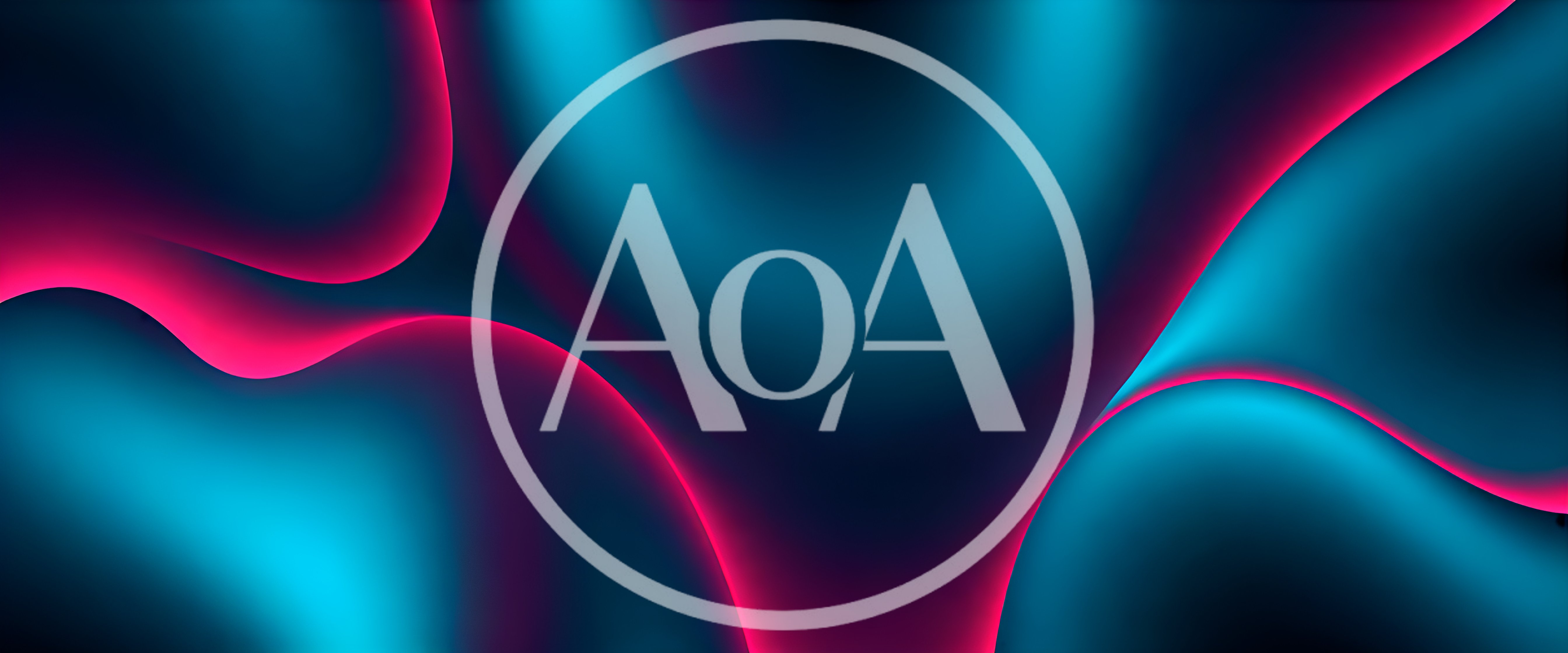 Abstract Neon Blue And Pink Fluid Gradient Background