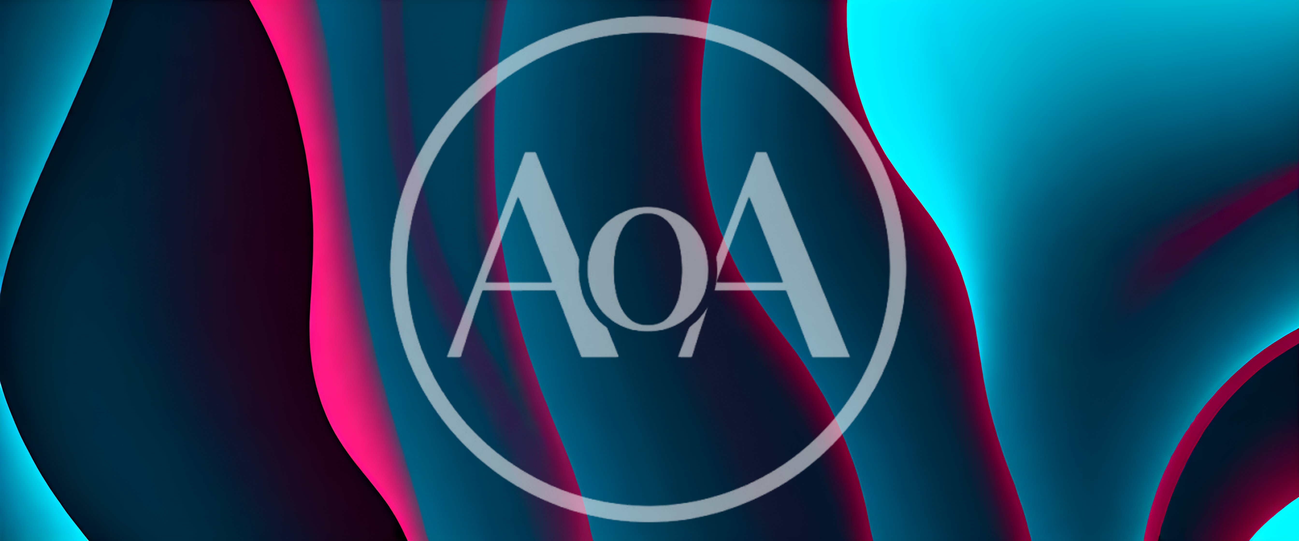 Abstract Background With Glowing Neon Pink And Blue Waves