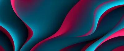 Abstract Fluid Waves With Vibrant Pink And Teal Gradients