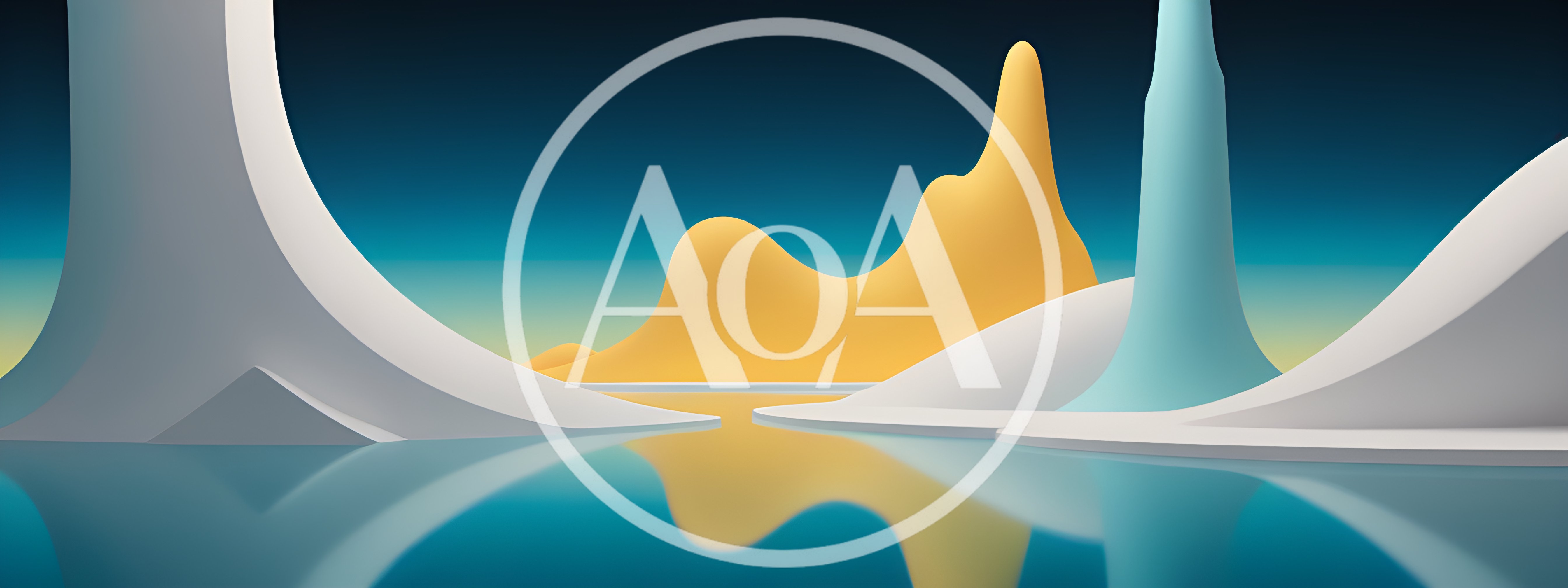 Abstract 3D Landscape With Smooth Geometric Shapes