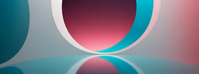 Abstract 3D Background With Glowing Circular Shapes