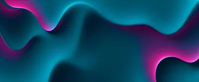 Abstract Liquid Wave Background With Neon Pink And Teal