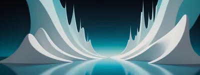 Abstract 3D Rendered White Spiky Landscape