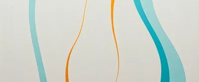 Abstract Wavy Lines In Orange And Blue
