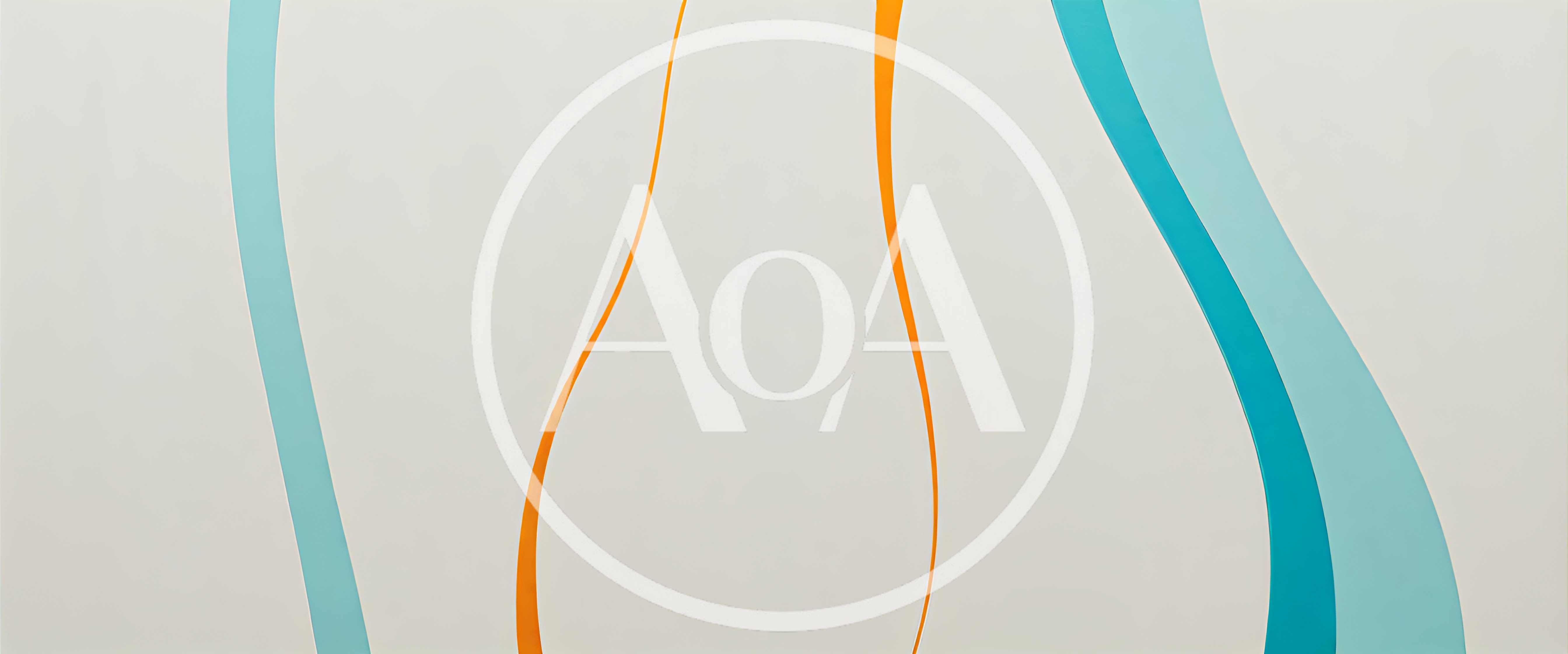 Abstract Wavy Lines In Orange And Blue
