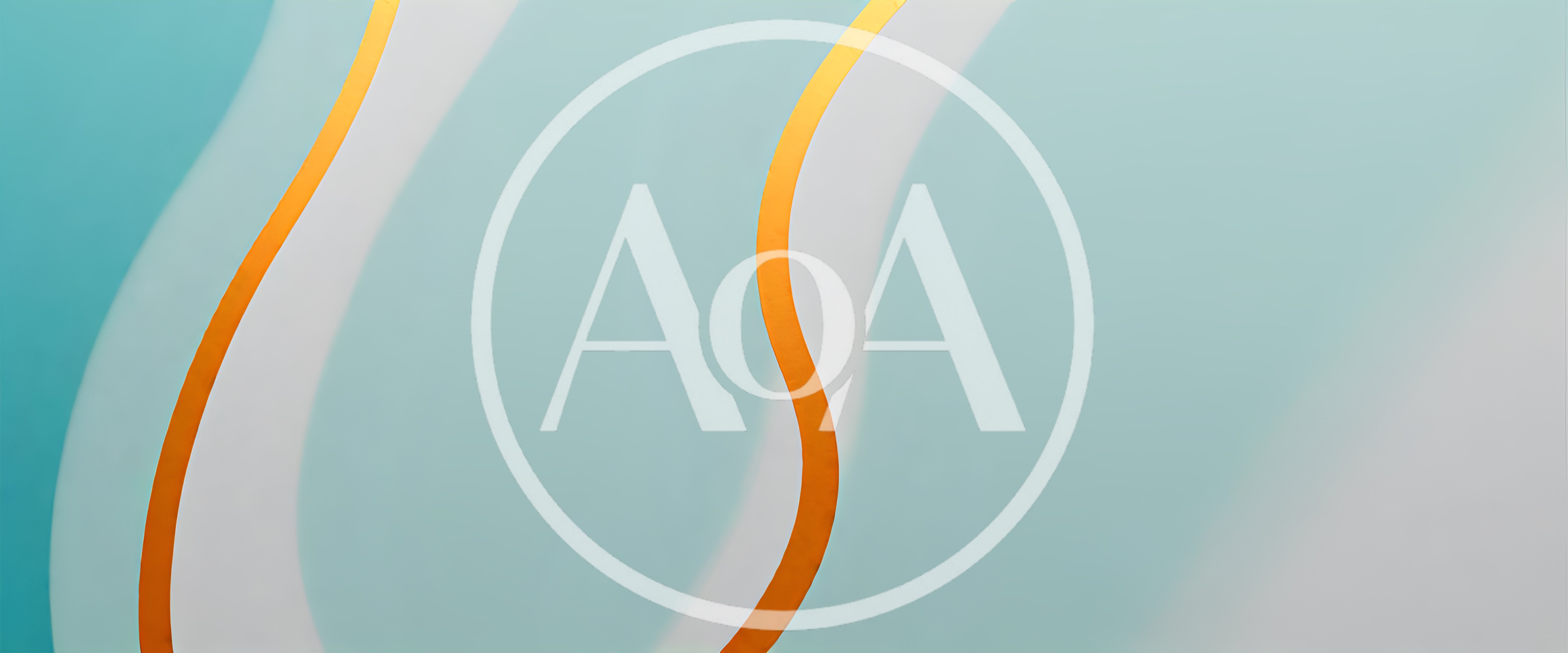 Abstract Wavy Gold Lines On Teal Background
