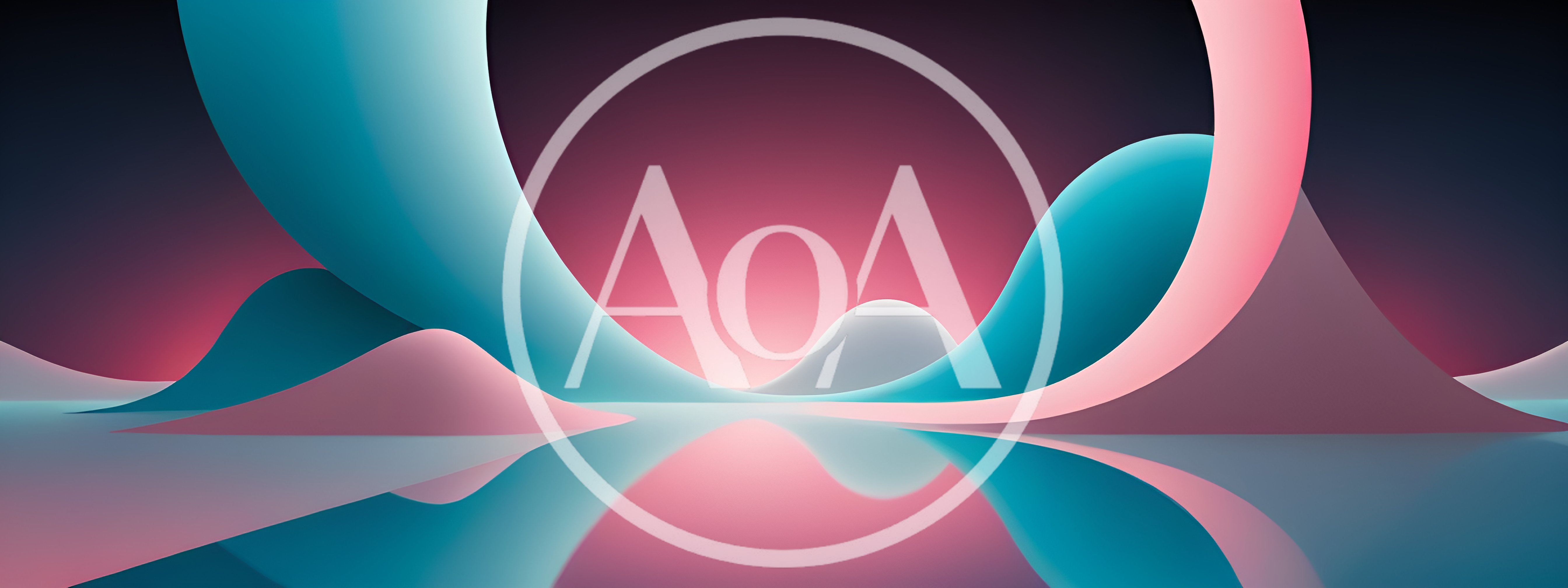 Abstract 3D Landscape With Fluid Curves And Neon Lighting