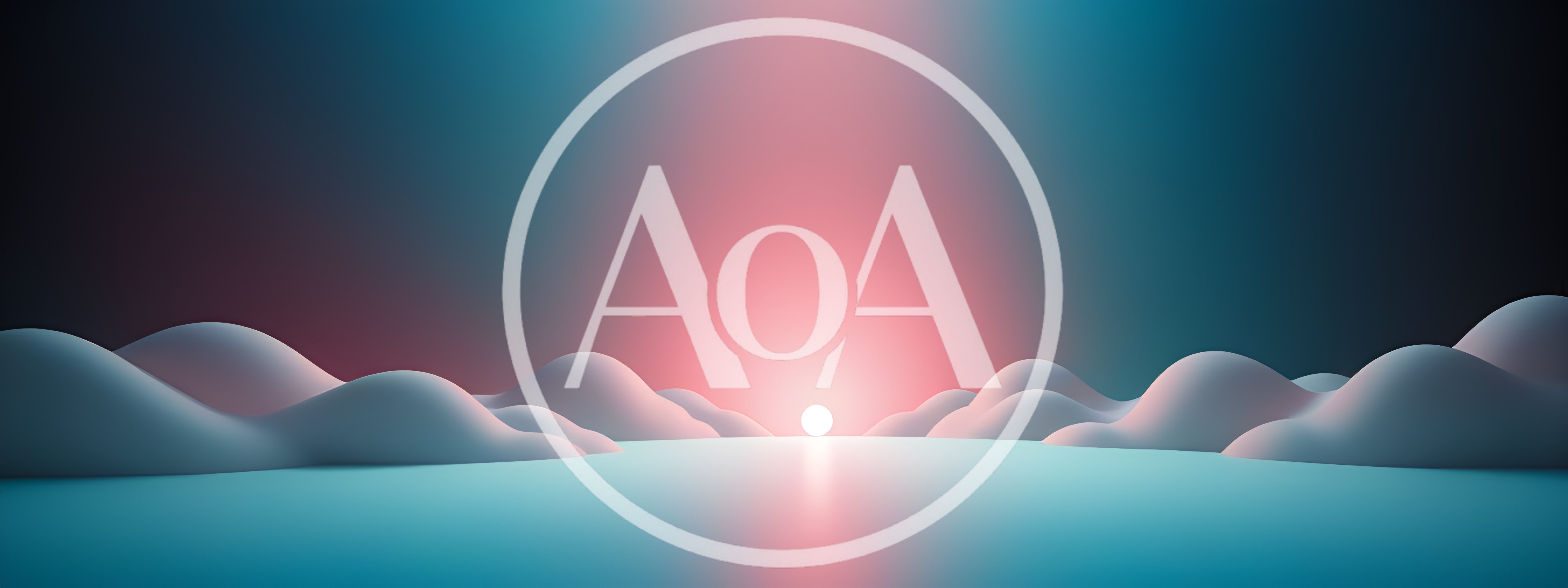 Abstract 3D Landscape With Glowing Sun And Rolling Hills