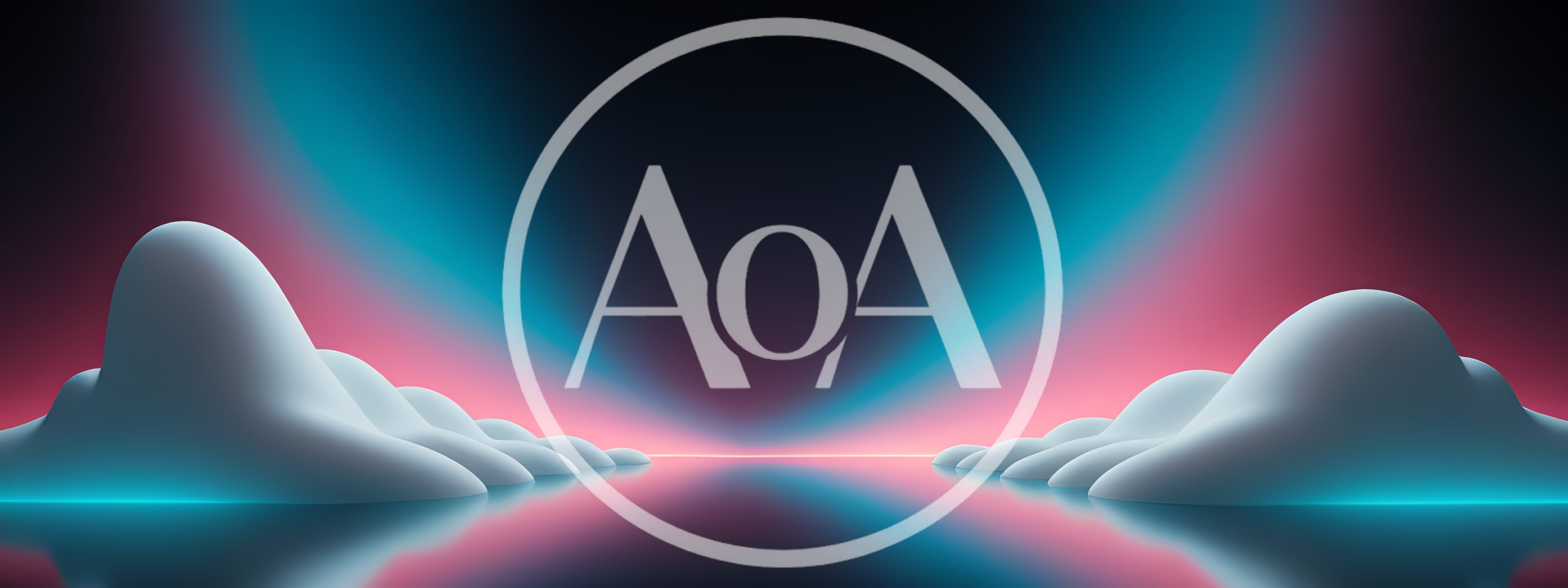 Abstract 3D Landscape With Neon Lighting