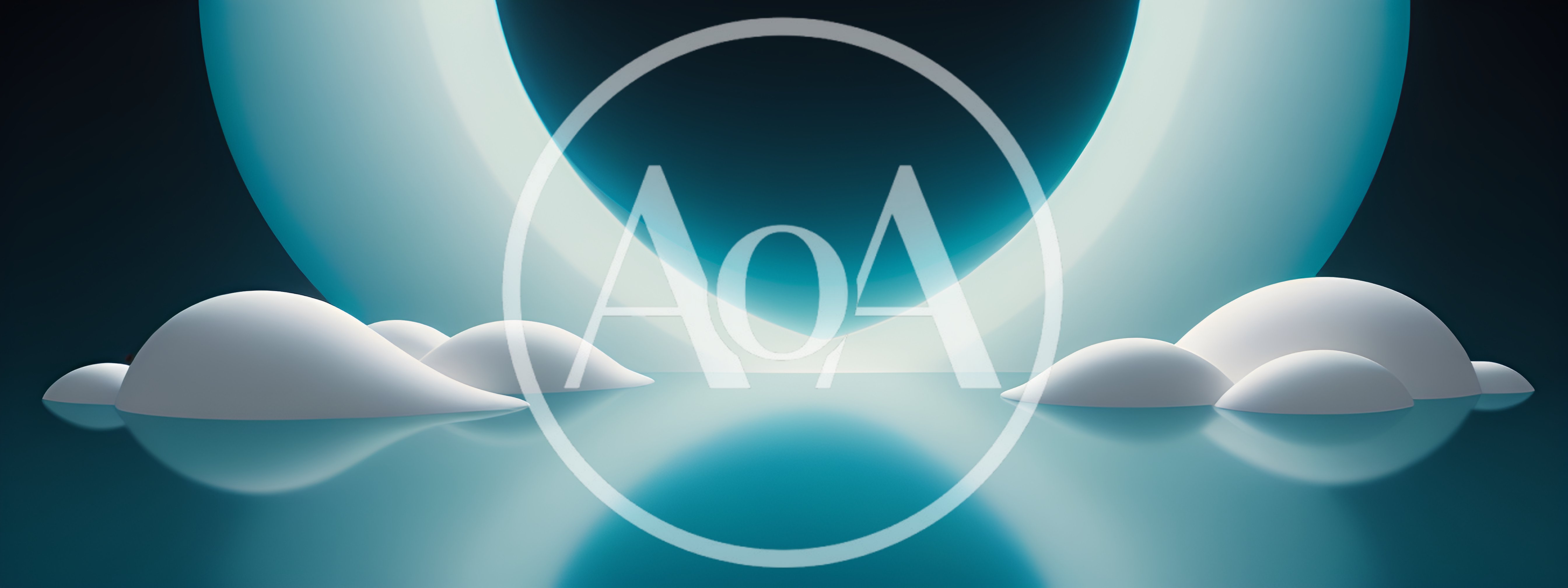 Abstract 3D Minimalist Stage With Glowing Circular Portal