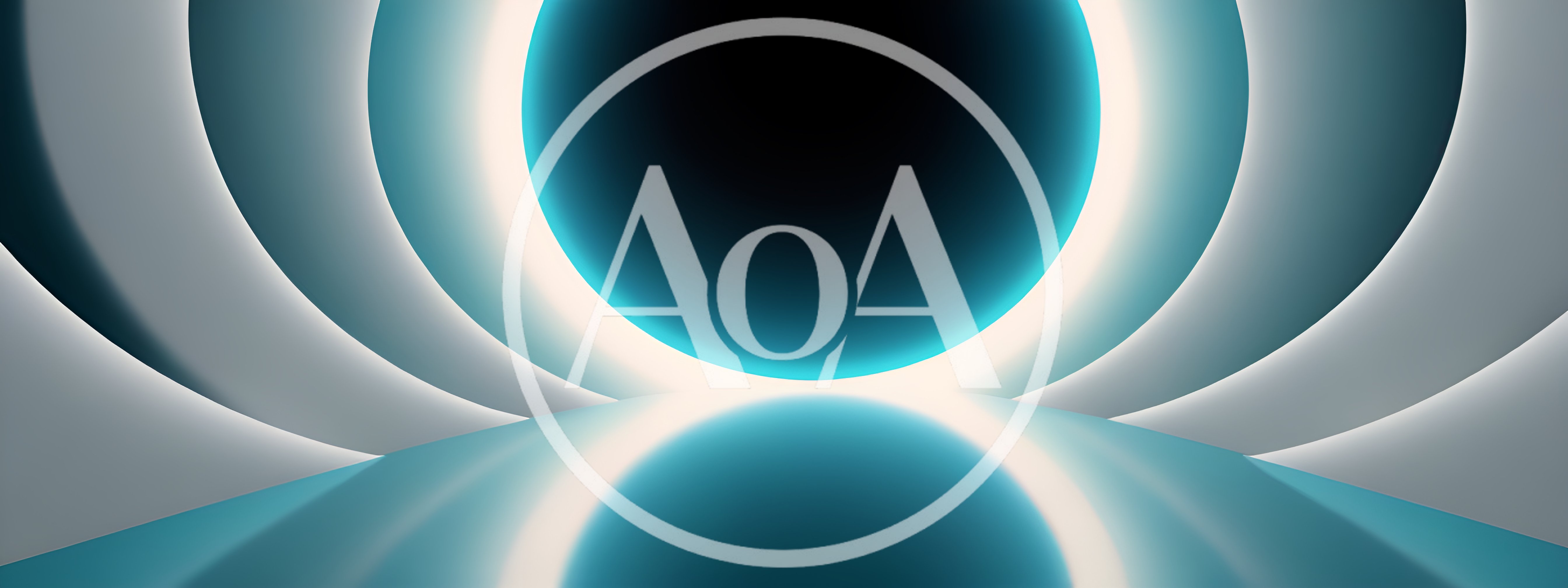 Abstract Futuristic Tunnel With Glowing Cyan Circular Portal