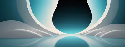 Abstract Futuristic Interior With Glowing Blue Archway