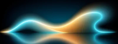 Abstract Glowing Wave Motion Background