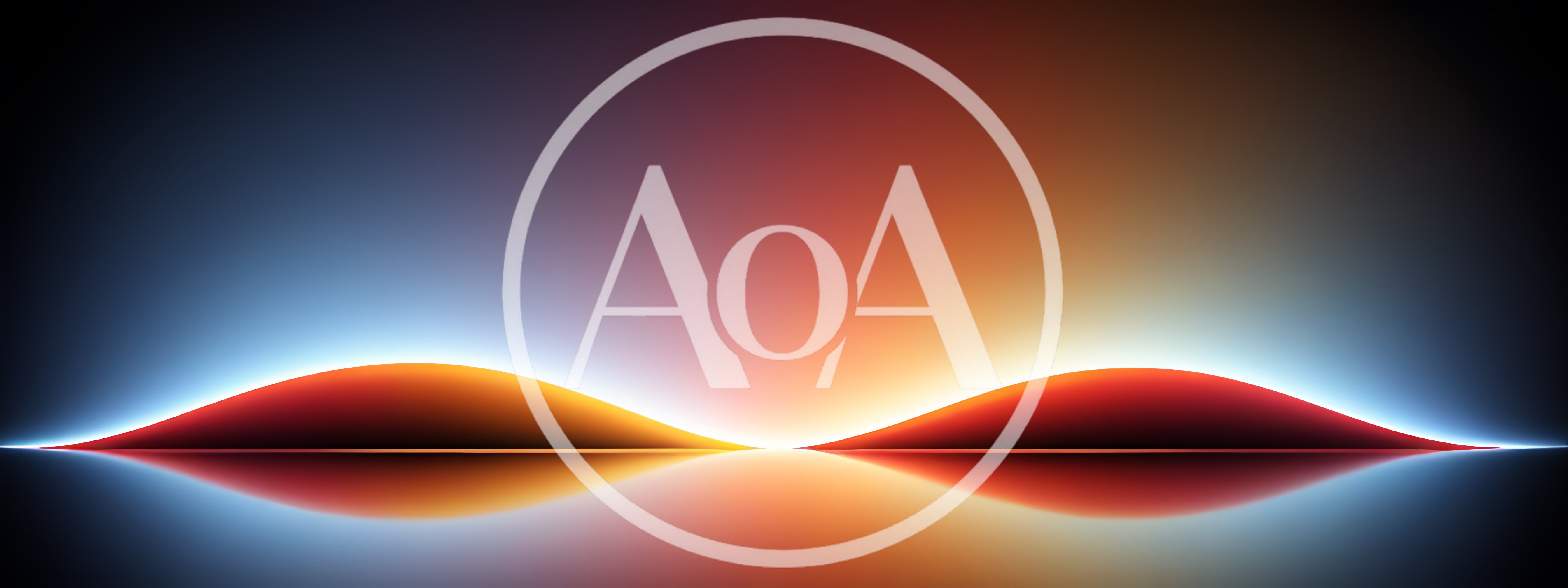 Abstract Digital Landscape With Glowing Red And Blue Curves