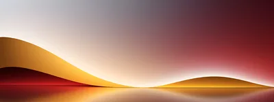 Abstract Golden Waves On Dark Red Background