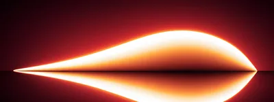 Abstract Glowing Curved Light Shape On Dark Background