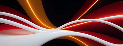 Abstract 3D Background With Flowing White Curves