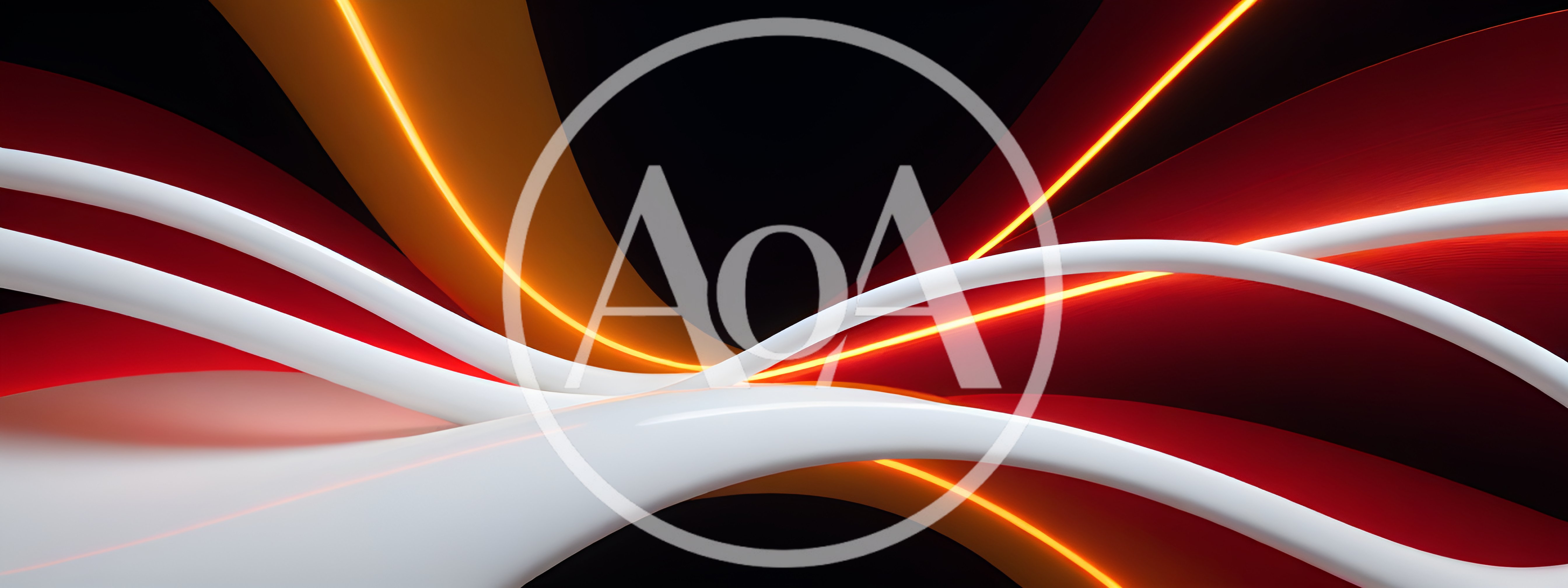 Abstract 3D Background With Flowing White Curves