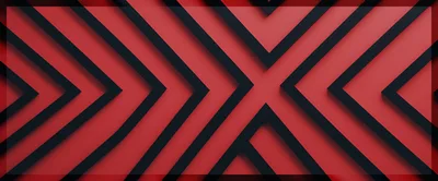Abstract Red Background With Geometric Black Lines