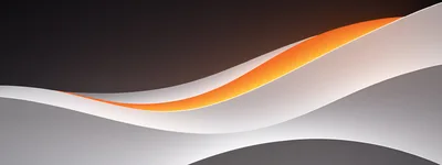 Abstract 3D Wave Background With Orange Glow