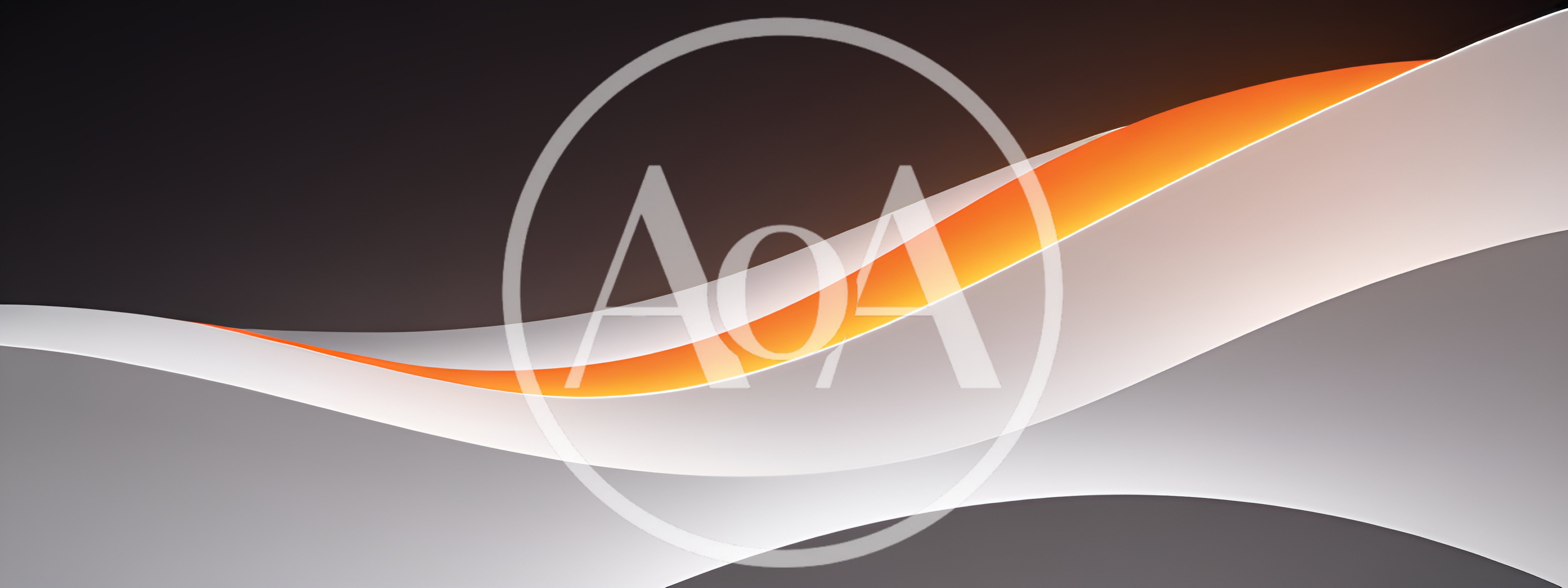Abstract 3D Wave Background With Orange Glow