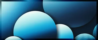 Abstract Blue Circles Background With Gradient Texture