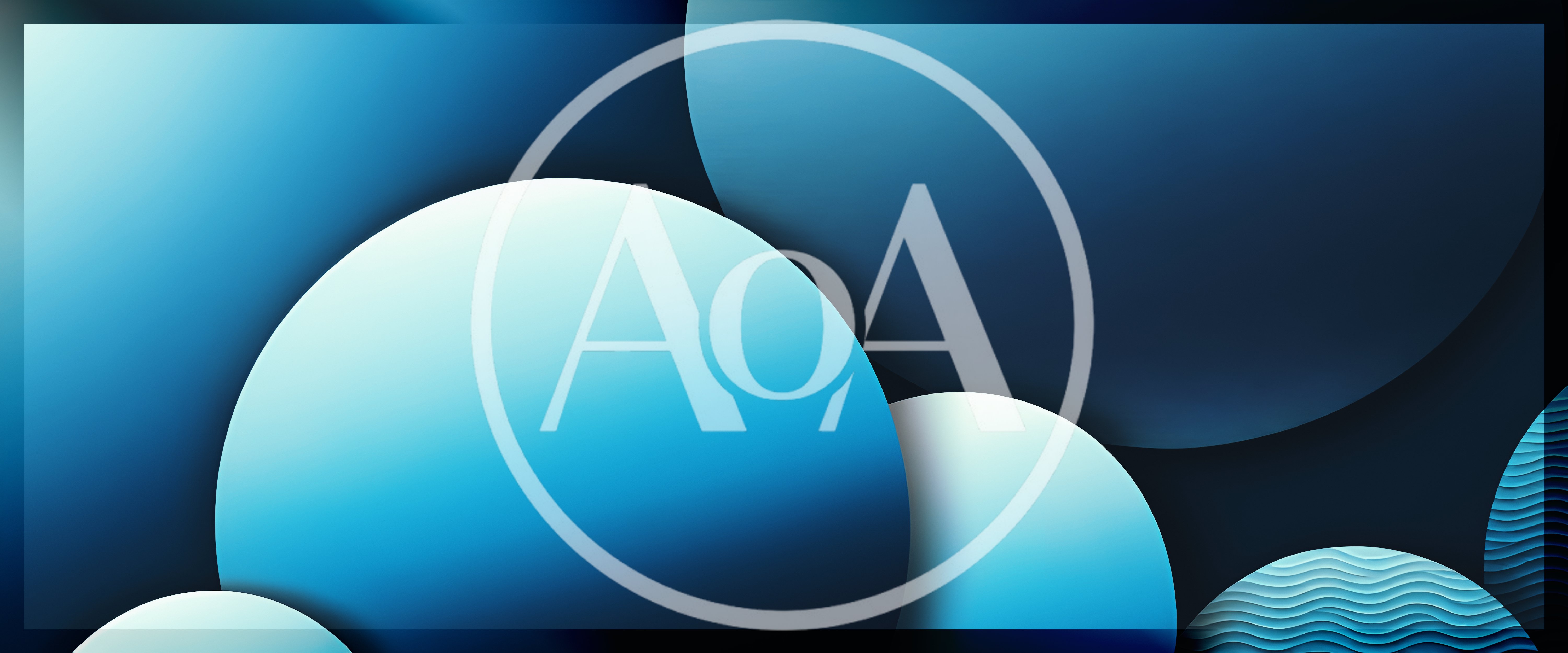 Abstract Blue Circles Background With Gradient Texture