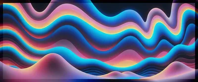 Abstract Wavy Gradient Background With Fluid Motion