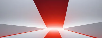 Abstract Minimalist Red And White Corridor Background
