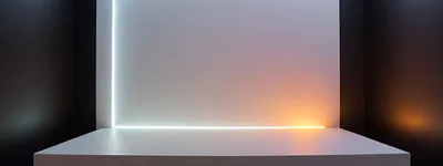 Minimalist Product Display Stage With Neon Lighting