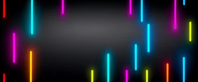 Abstract Neon Light Streaks On Dark Background